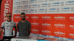 Nuestro corredor del Team MTB Grupo Prim Manuel Salas y Miguel Flor delegado para la zona de Levante de Overstim.s